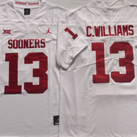 Men's Oklahoma Sooners Caleb Williams #13 White Player Game Jersey
