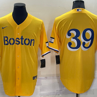 Men's Boston Red Sox Christian Arroyo #39 Gold City Connect Replica Player Jersey1