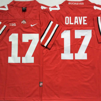Men's Ohio State Buckeyes Chris Olave #17 Scarlet Player Game Jersey