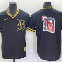 Men's Detroit Tigers Black Replica Team Jersey1