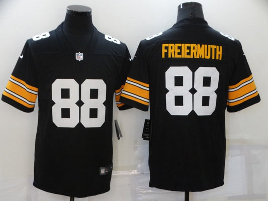 Men's Pittsburgh Steelers Pat Freiermuth #88 Black Player Game Jersey1