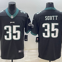Men's Philadelphia Eagles Boston Scott #35 Black Game Jersey1