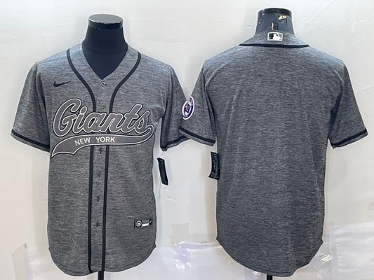 Men's New York Giants Gray Blank Jersey1