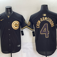 Men's Chicago Cubs Pete Crow-Armstrong #4 Black Replica Game Jersey