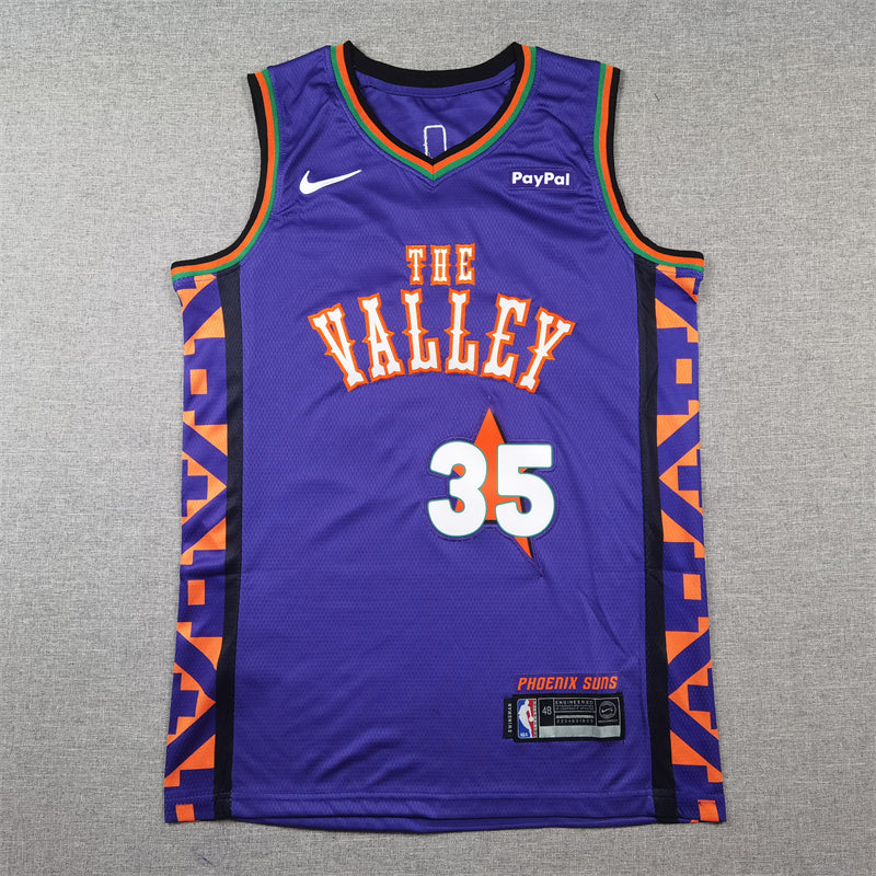 Men's Phoenix Suns Kevin Durant #35 Purple 2024/25 Swingman Player Jersey1 - City Edition