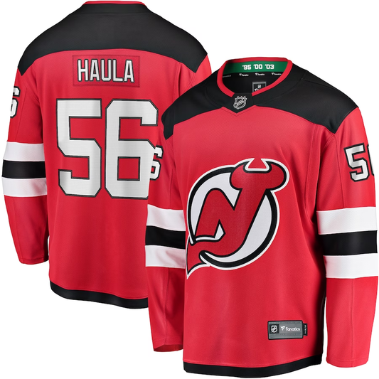Men's New Jersey1 Devils Erik Haula #56 Red Player Game Jersey1