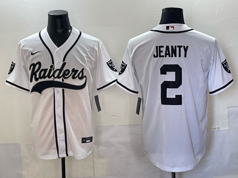 Men's Las Vegas Raiders Ashton Jeanty #2 White Player Game Jersey