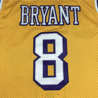 Men's Los Angeles Lakers Kobe Bryant Yellow 1996-97 Hardwood Classics Authentic Jersey1
