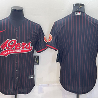 Men's San Francisco 49ers Black Blank Player Jersey1