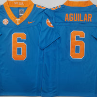 Men's Tennessee Volunteers Joey Aguilar #6 Blue Player Game Jersey