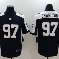Men's Dallas Cowboys Taco Charlton #97 Navy Game Player Jersey1
