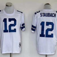 Men's Dallas Cowboys Roger Staubach Mitchell & Ness White Legacy Replica Jersey1