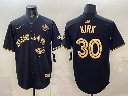Men's Toronto Blue Jays Alejandro Kirk #30 Black Player Jersey