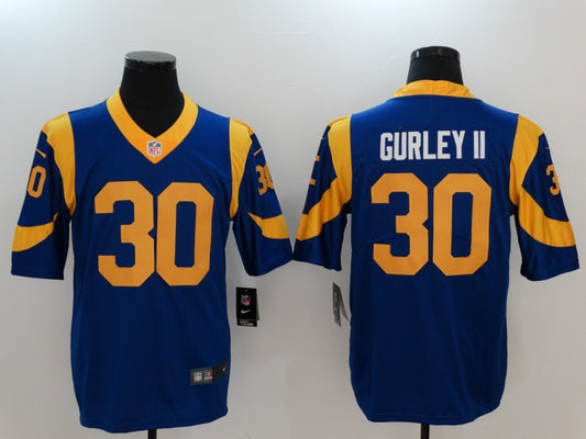 Men's Los Angeles Rams Todd Gurley II #30 Blue Game Jersey1