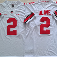 Men's Ohio State Buckeyes Chris Olave #2 White Player Game Jersey