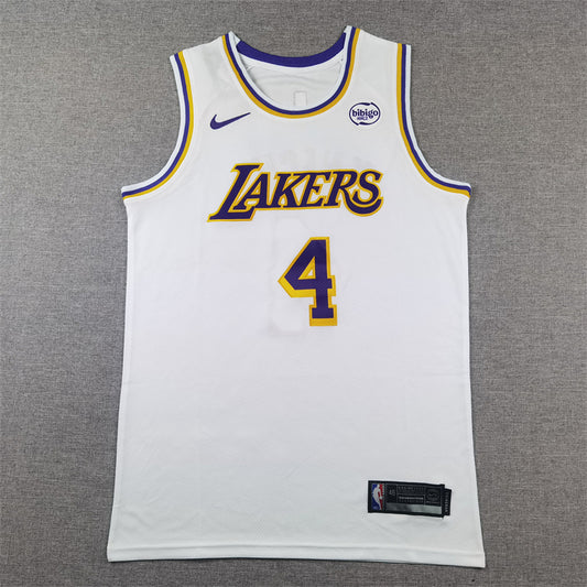 Men's Los Angeles Lakers Dalton Knecht #4 White Swingman Jersey1 - Association Edition
