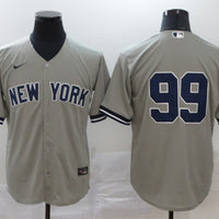 Men's New York Yankees Aaron Judge #99 Gray Replica Player Name Jersey1