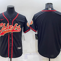 Men's Kansas City Chiefs Black Blank Jersey1