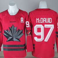 Men's Canada Hockey Connor McDavid #97 Red 2026 Winter Olympics Jersey