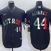 Men's Houston Astros Yordan Alvarez #44 Black Alternate Replica Player Jersey1