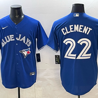 Men's Toronto Blue Jays1 Ernie Clement #22 Rush Blue Replica Player Jersey