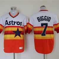 Men's Houston Astros Craig Biggio #7 White Home Cooperstown Collection Player Jersey1