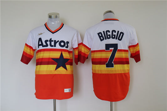 Men's Houston Astros Craig Biggio #7 White Home Cooperstown Collection Player Jersey1