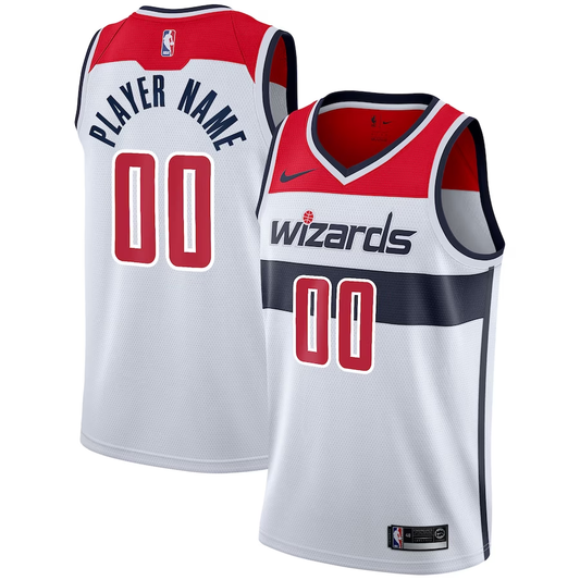Men's Washington Wizards White 2020/21 Swingman Custom Jersey1 - Association Edition