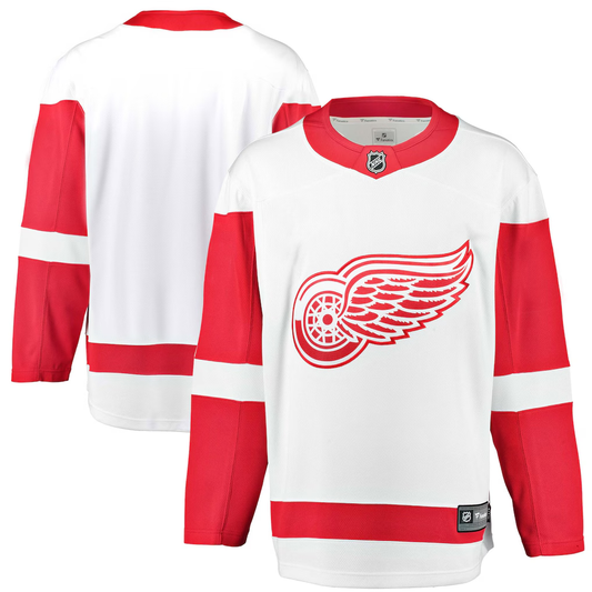 Men's Detroit Red Wings Fanatics White Breakaway Away Blank Jersey