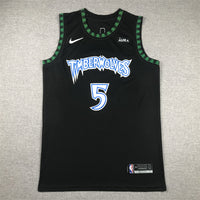 Men's Minnesota Timberwolves Anthony Edwards #5 Black Swingman Jersey1