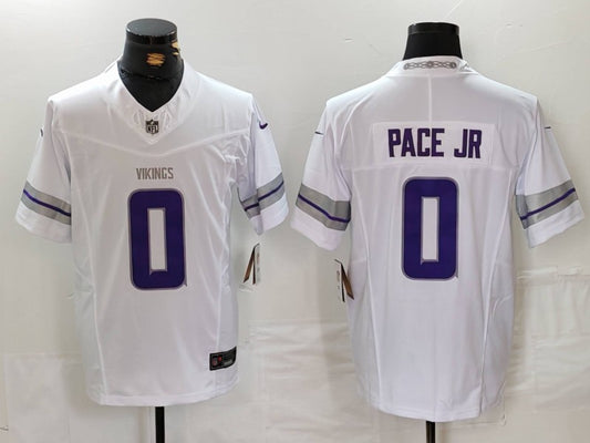 Men's Minnesota Vikings Ivan Pace Jr #0 White Alternate Vapor F.U.S.E. Elite Player Jersey1
