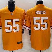 Men's Tampa Bay Buccaneers Derrick Brooks #55 Orange Throwback Game Jersey1