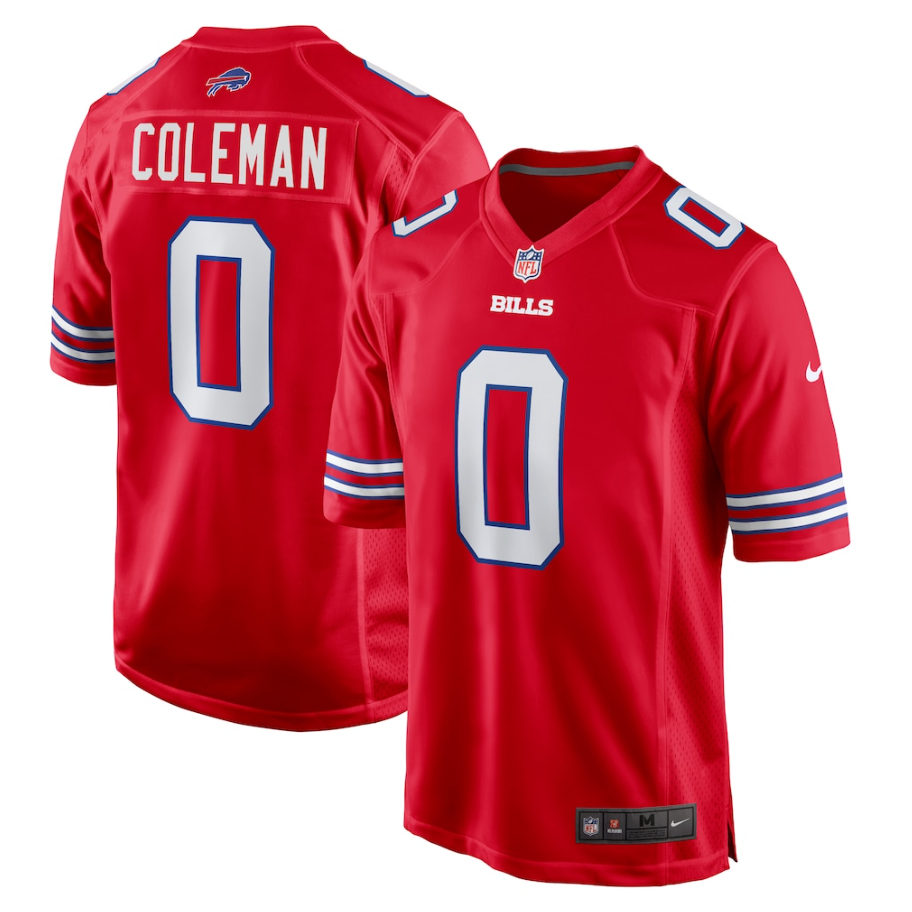 Men's Buffalo Bills Keon Coleman #0 Red Game Jersey