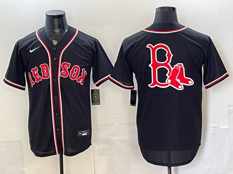 Men's Boston Red Sox Fashion Limited Black Out Jersey