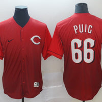 Men's Cincinnati Reds Yasiel Puig #66 Red Fashion Stitched Jersey1