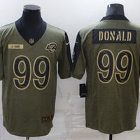 Men's Los Angeles Rams Aaron Donald #99 Brown Game Player Jersey1