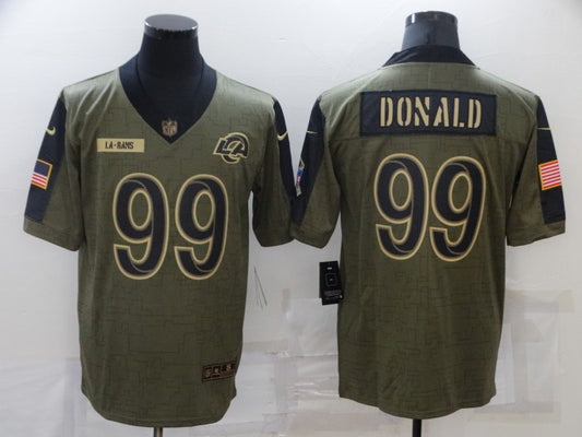 Men's Los Angeles Rams Aaron Donald #99 Brown Game Player Jersey1