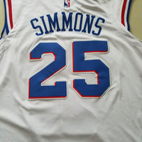 Men's Philadelphia 76ers Ben Simmons #25 White Swingman Jersey1