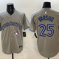 Men's Toronto Blue Jays Daulton Varsho #25 Gray Player Jersey