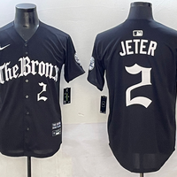 Men's New York Yankees Derek Jeter #2 Black Team Player Jersey