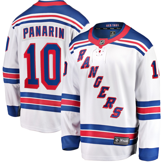 Men's New York Rangers Artemi Panarin #10 Fanatics White Away Premium Player Jersey