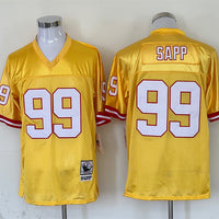 Men's Tampa Bay Buccaneers Warren Sapp Mitchell & Ness Yellow Legacy Replica Jersey1