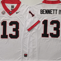 Men's Georgia Bulldogs Stetson Bennett #13 White Game Jersey