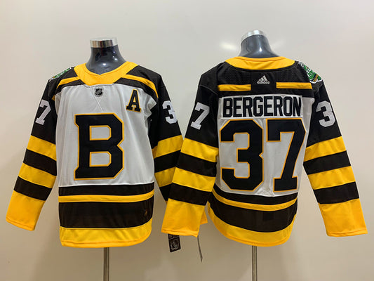 Men's Boston Bruins Patrice Bergeron #37 White Replica Jersey1