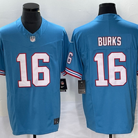Men's Tennessee Titans Treylon Burks #16 Light Blue Oilers Throwback Alternate Game Player Jersey1