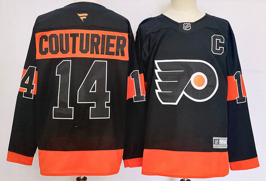 Men's Philadelphia Flyers Sean Couturier #14 Fanatics Black Player Jersey