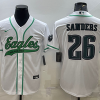 Men's Philadelphia Eagles Miles Sanders #26 White Game Jersey1 Joint Edition
