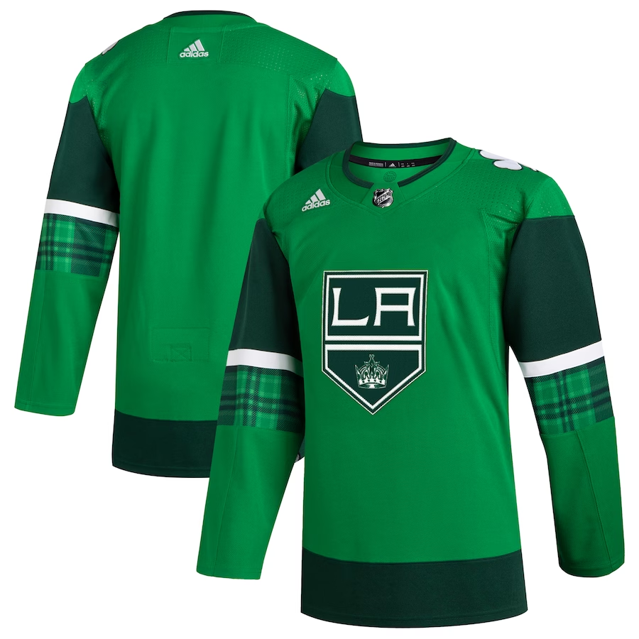 Men's Los Angeles Kings Kelly Green 2023 St. Patrick's Day Primegreen Authentic Blank Jersey1