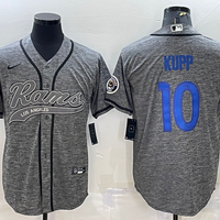 Men's Los Angeles Rams Cooper Kupp #10 Gray Game Jersey1 Joint Edition