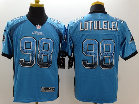 Men's Carolina Panthers Star Lotulelei #98 Blue Game Jersey1